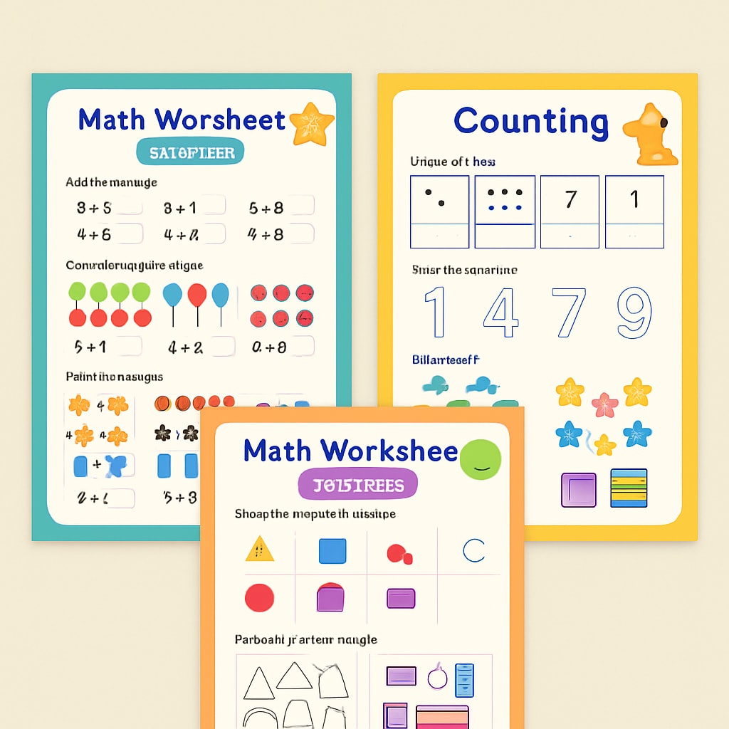 Canva digital files examples for K-12 math educational resources