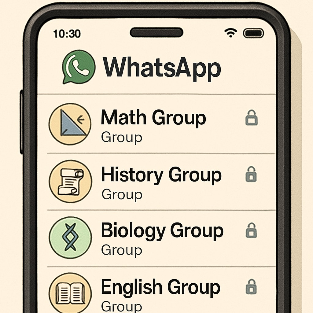 WhatsApp study groups for K12 learners