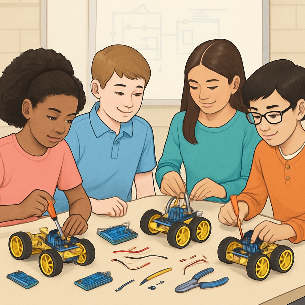 K12 students learning robotics through Arduino project-based course