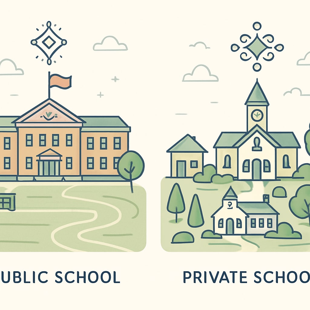 Comparison of public and private school facilities for education choice