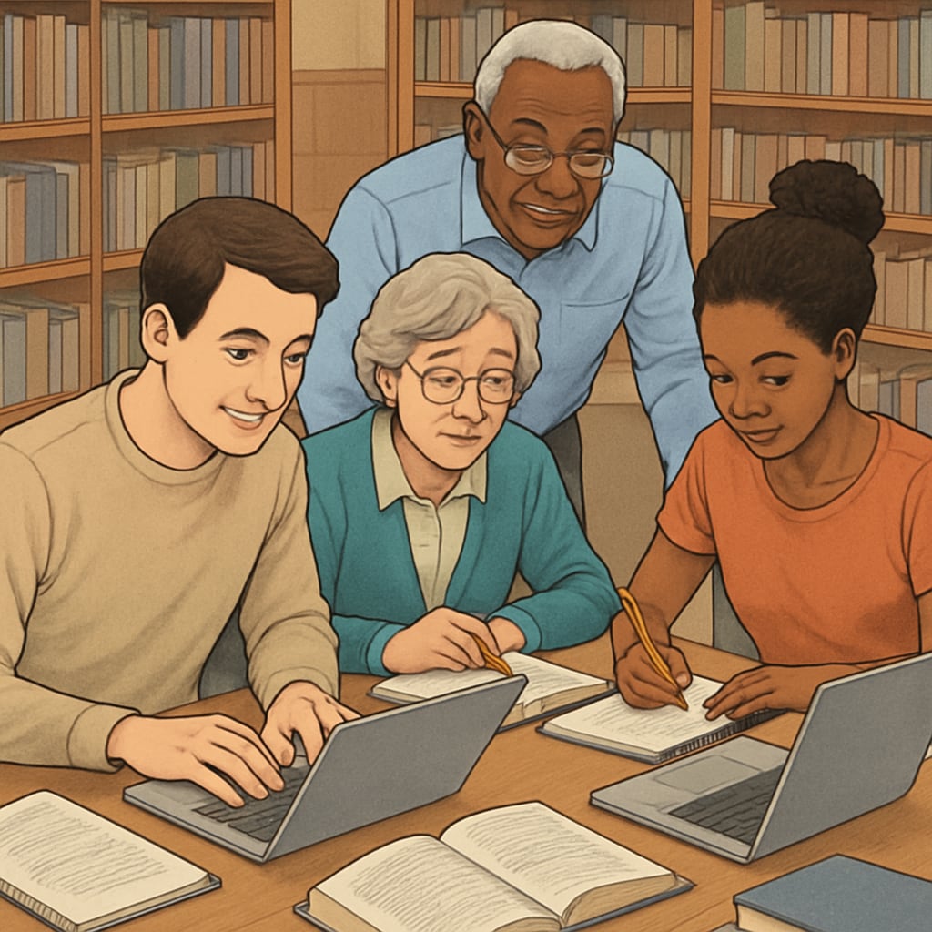 Adult learners overcoming age concerns through collaborative schooling