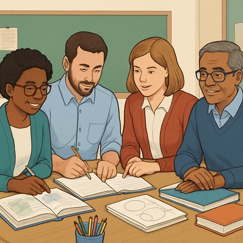 Educators discussing motivation theory and post-class reflection