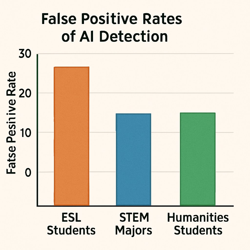 AI detector false positive comparison across student demographics