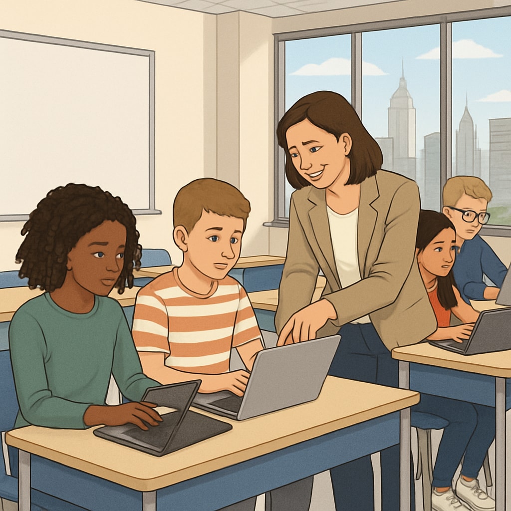 NYC public school students learning during critical education period