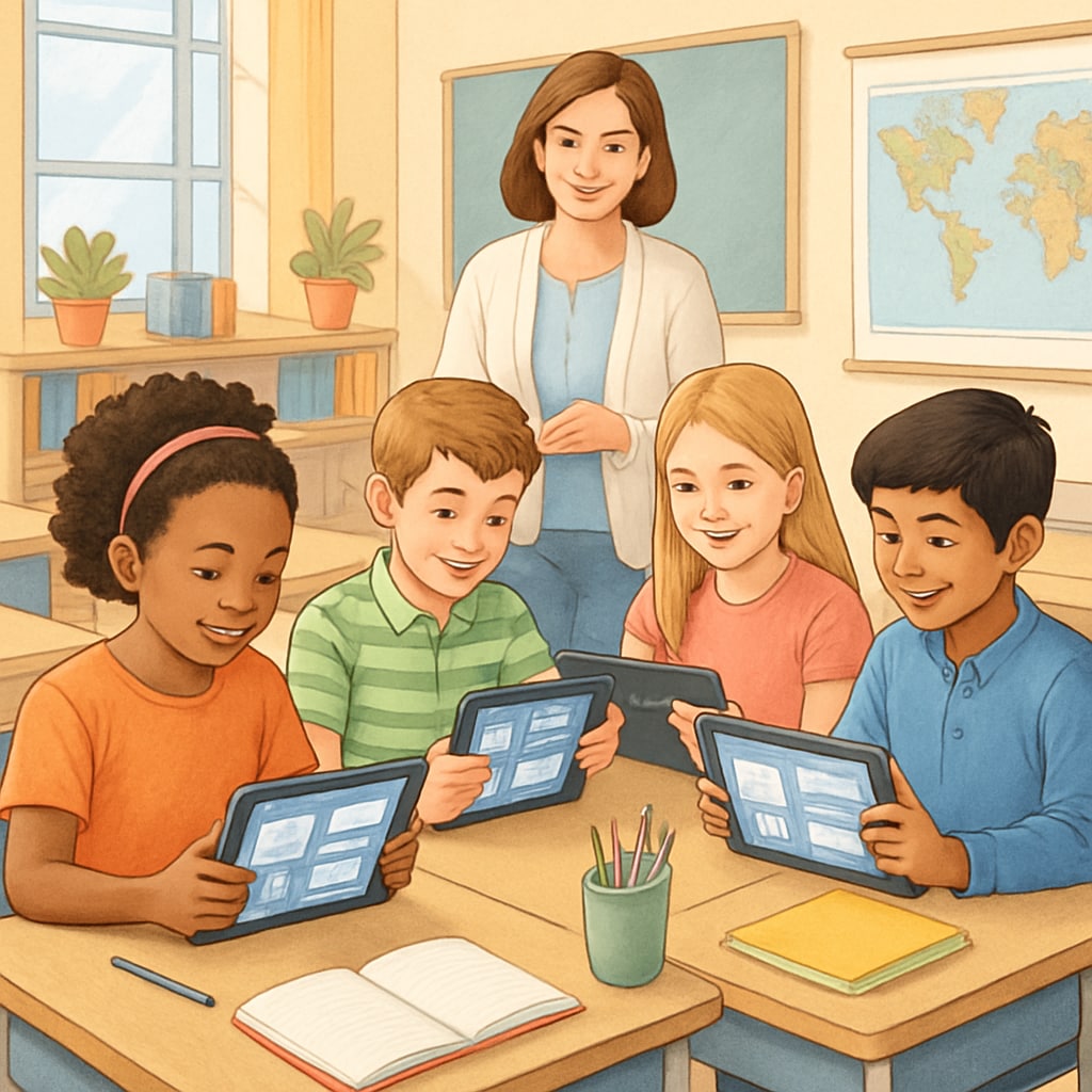 AI education in elementary school classroom