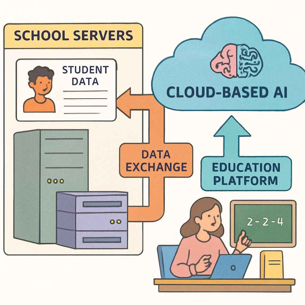 Tech company data flow in school AI programs