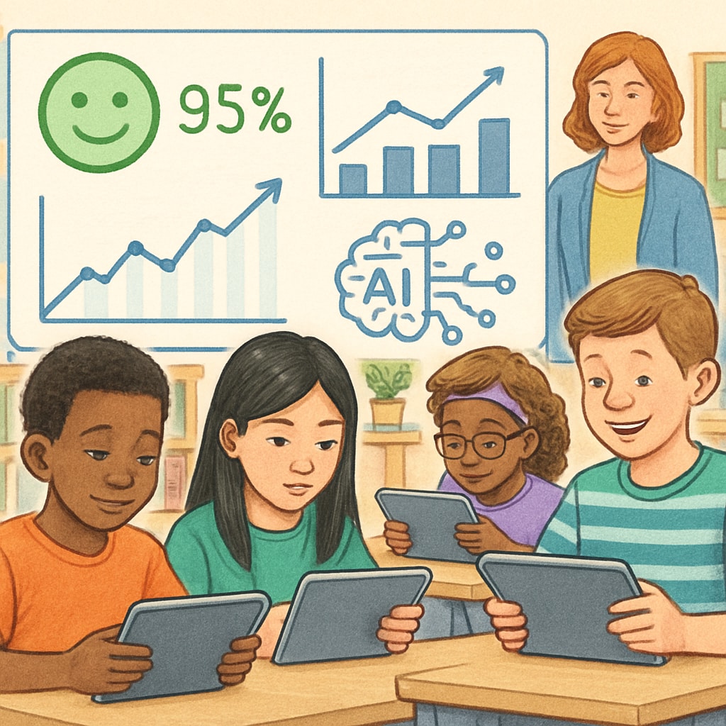 AI-powered education tools in classroom with productivity tracking