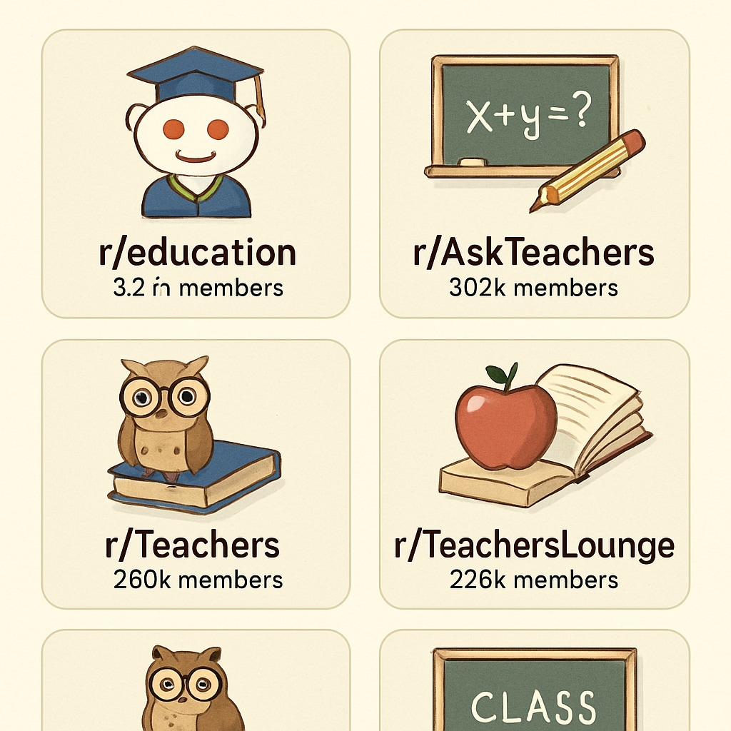 Reddit education subreddits showcasing community rules and network diversity