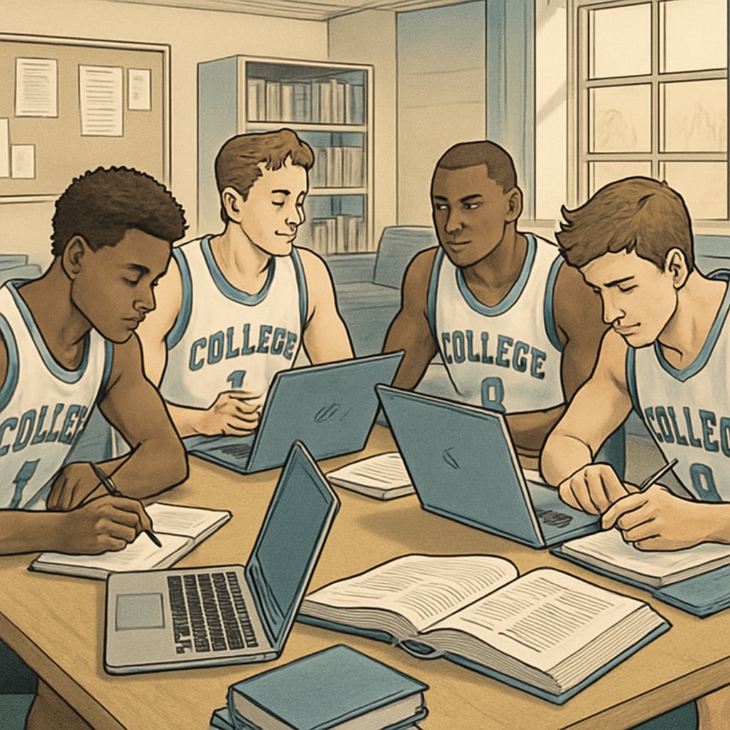 Student-athletes balancing academic integrity and sports discipline