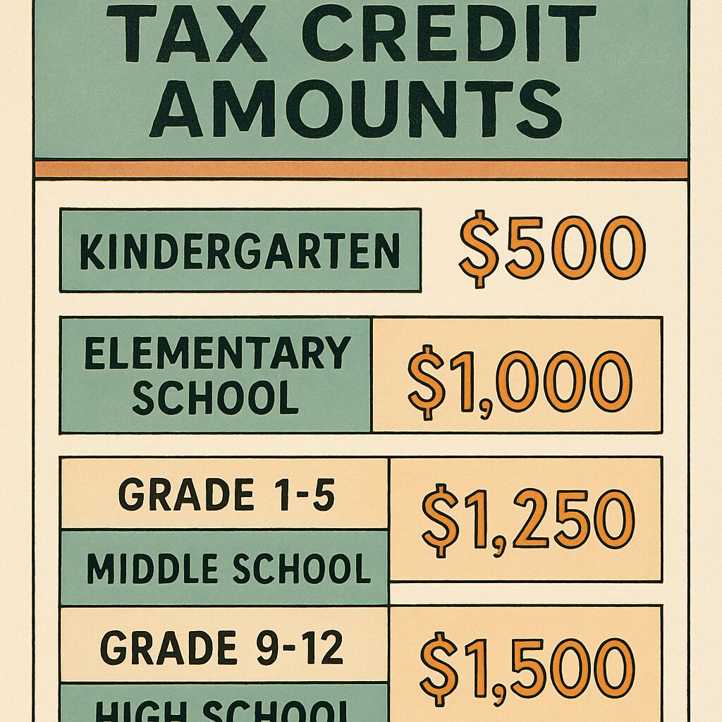 Visual representation of performance-based child tax credit system