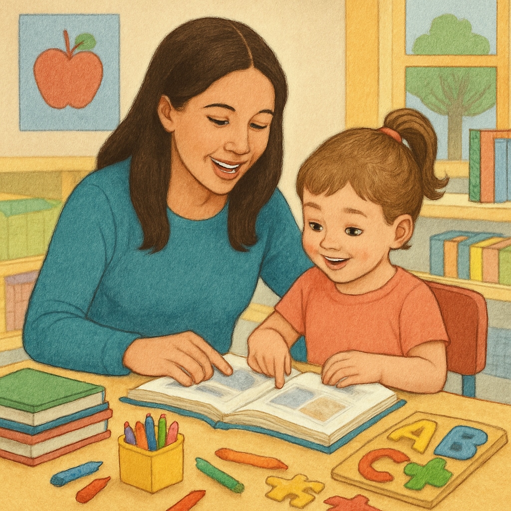 Parent-child educational interaction demonstrating paid parental leave benefits