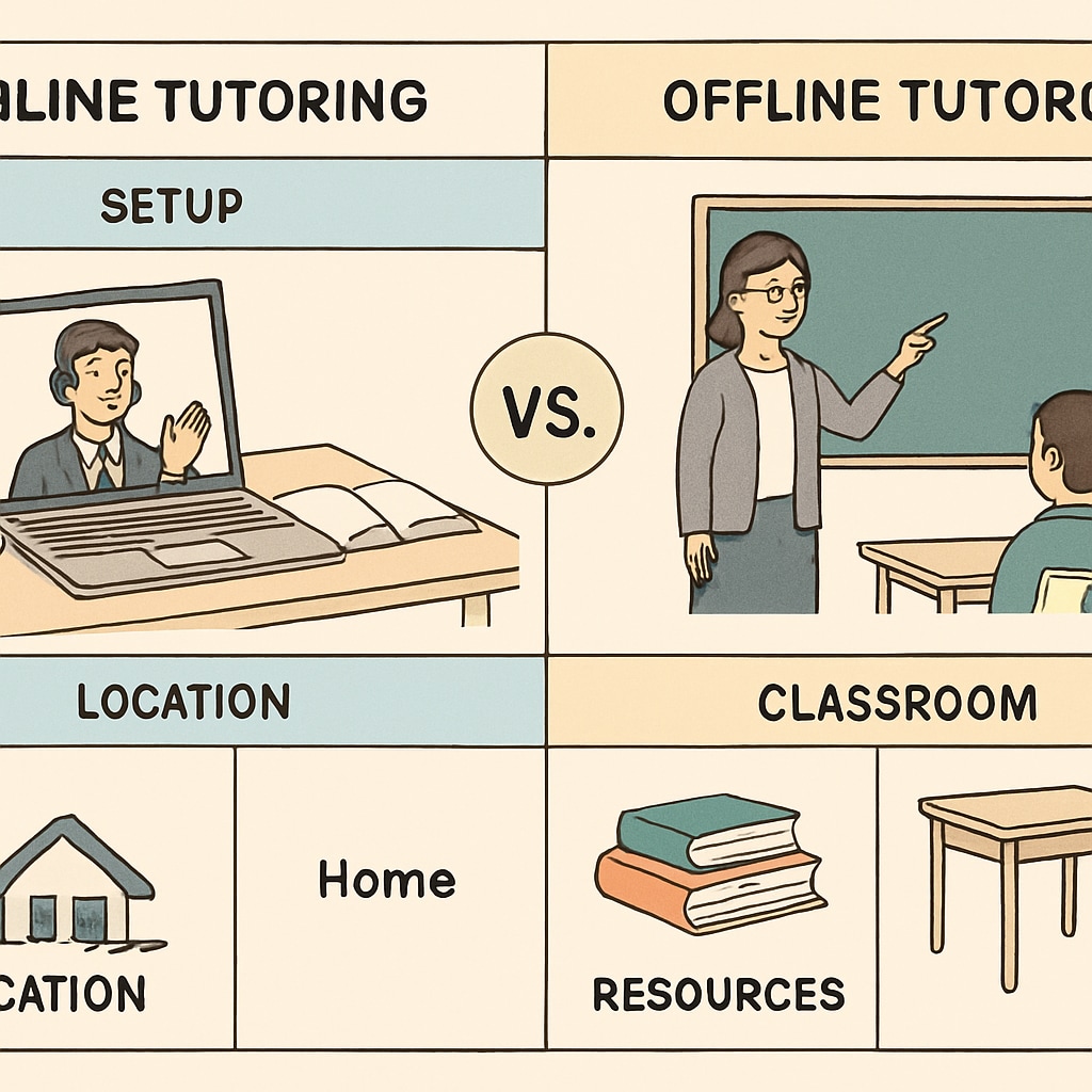 Online vs offline tutoring comparison for parental trust