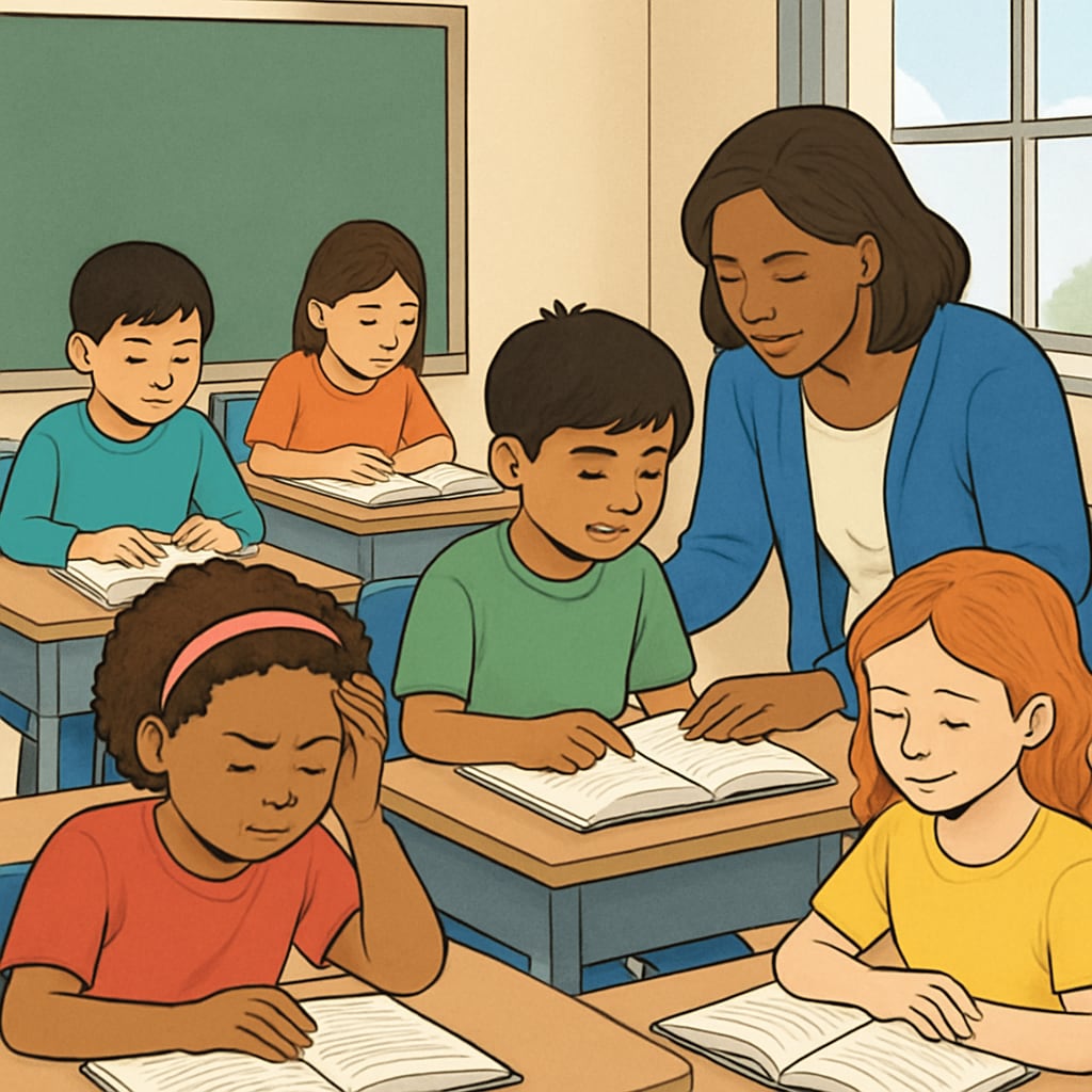 Students experiencing reading difficulties in classroom setting (reading instruction, school-to-prison pipeline, Sold a Story)
