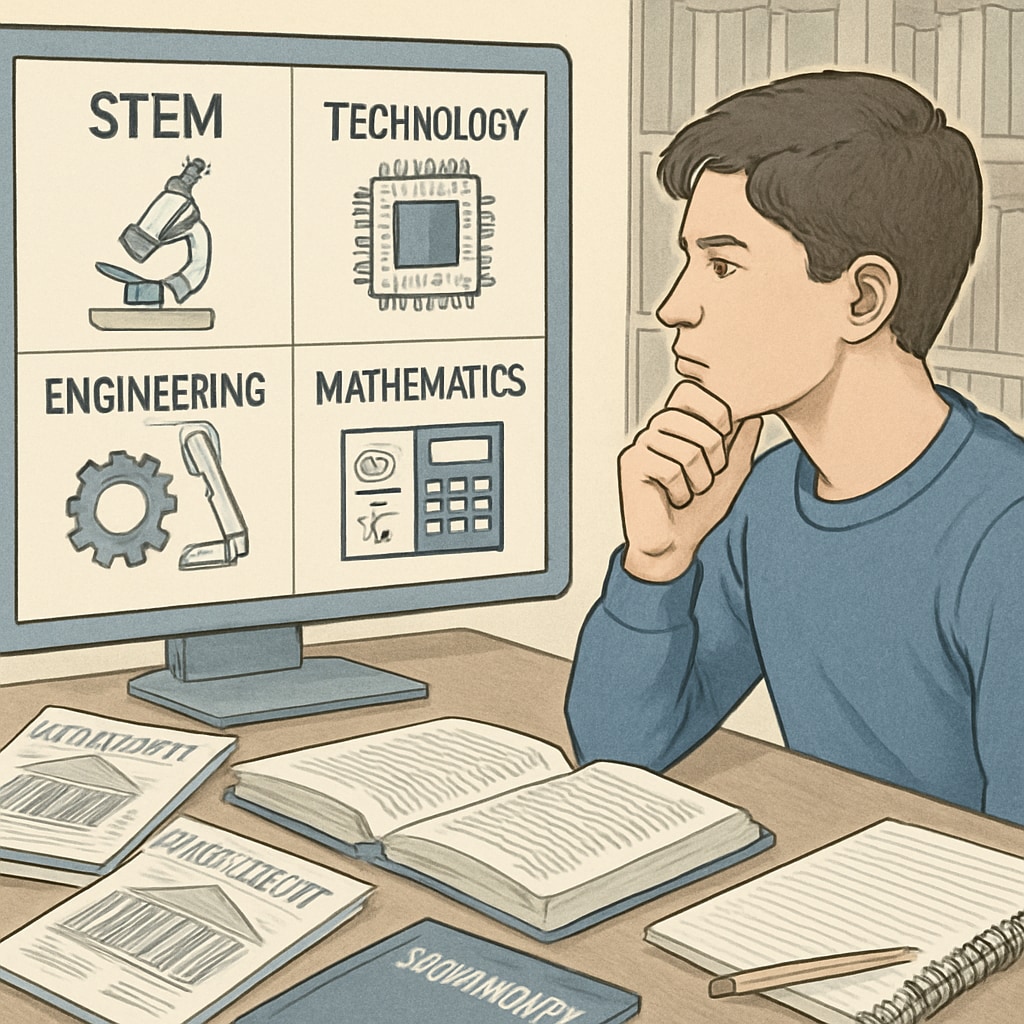 Student evaluating STEM major choices between computer science, biomedical engineering and medicine