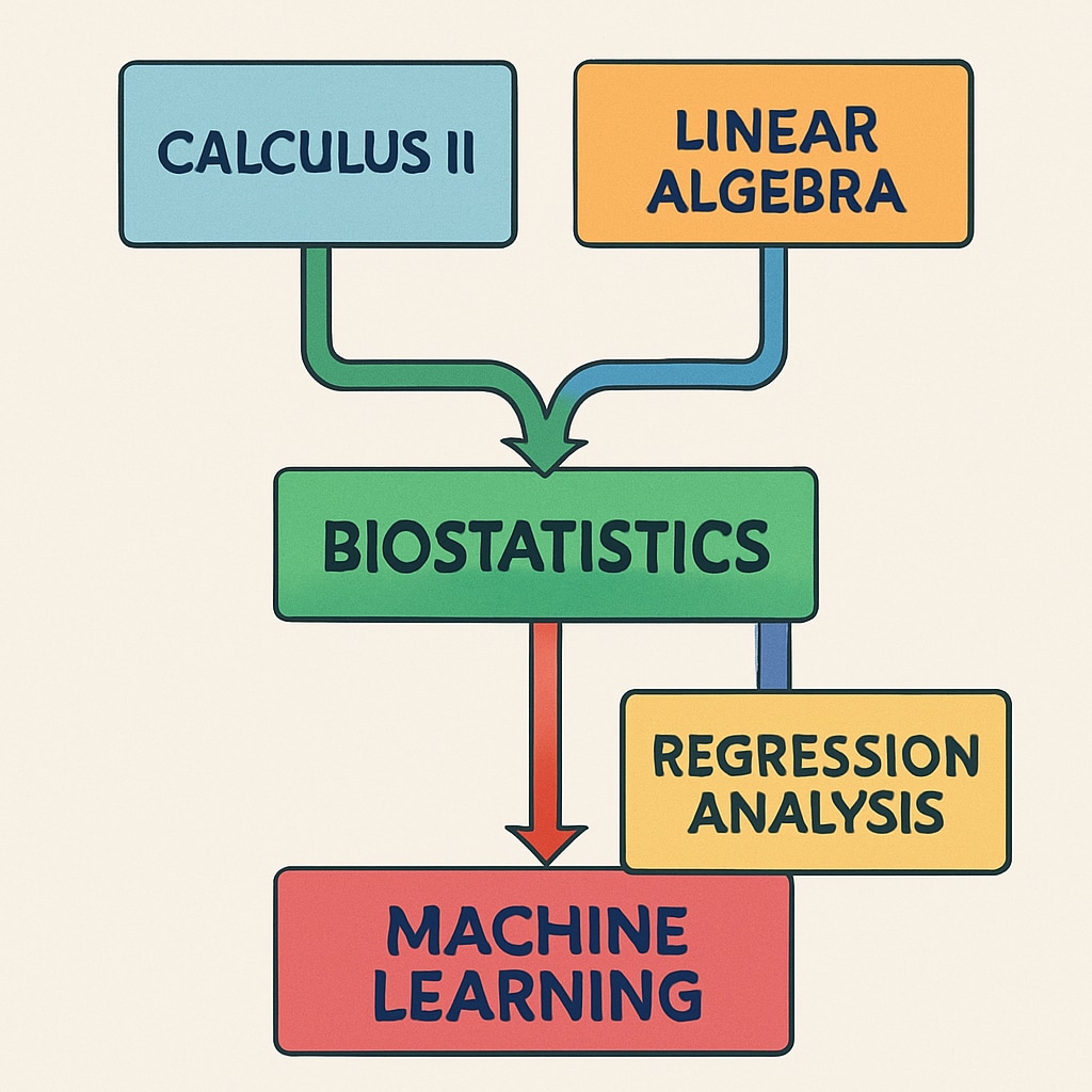 How math courses connect to biostatistics applications