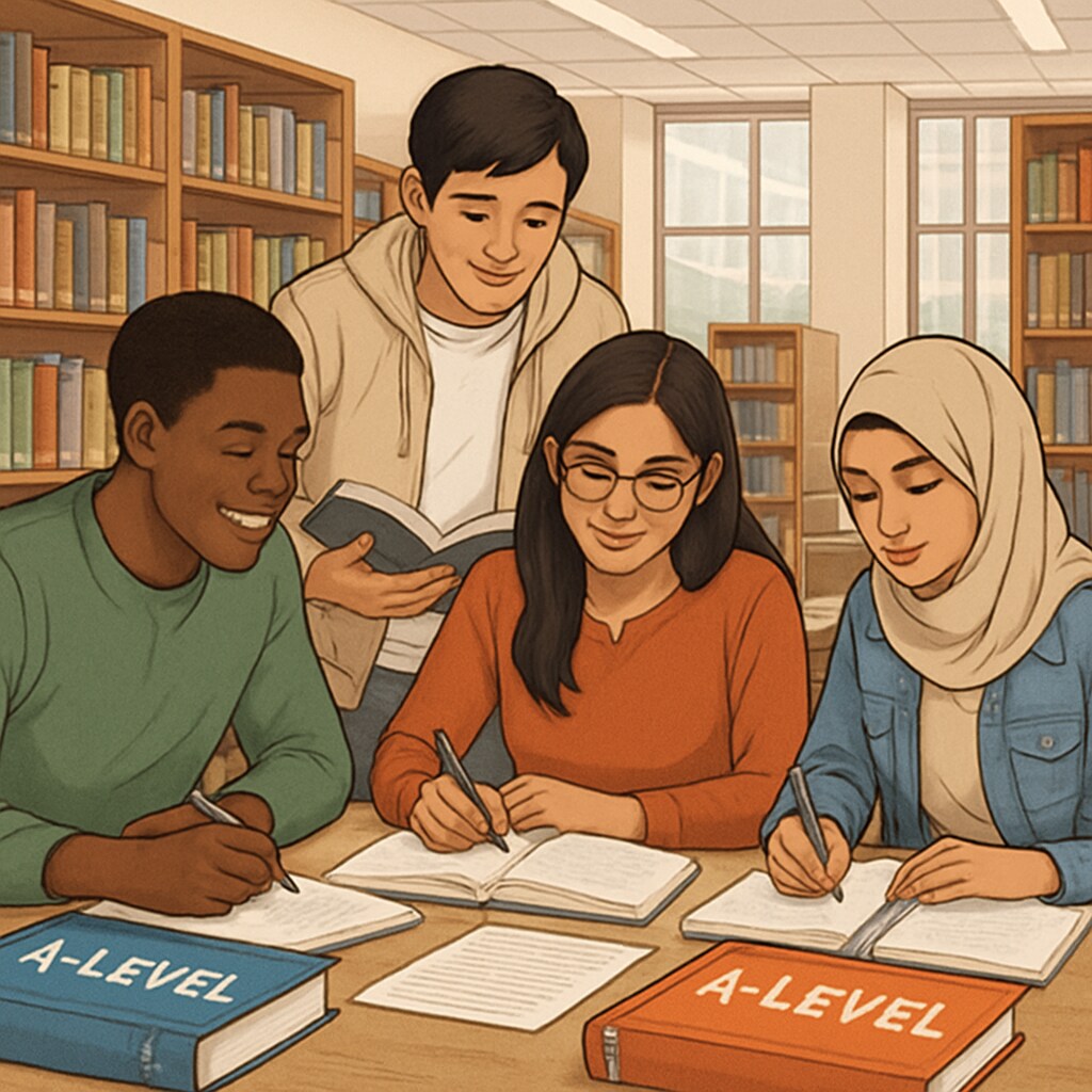 A-level students preparing for US university applications
