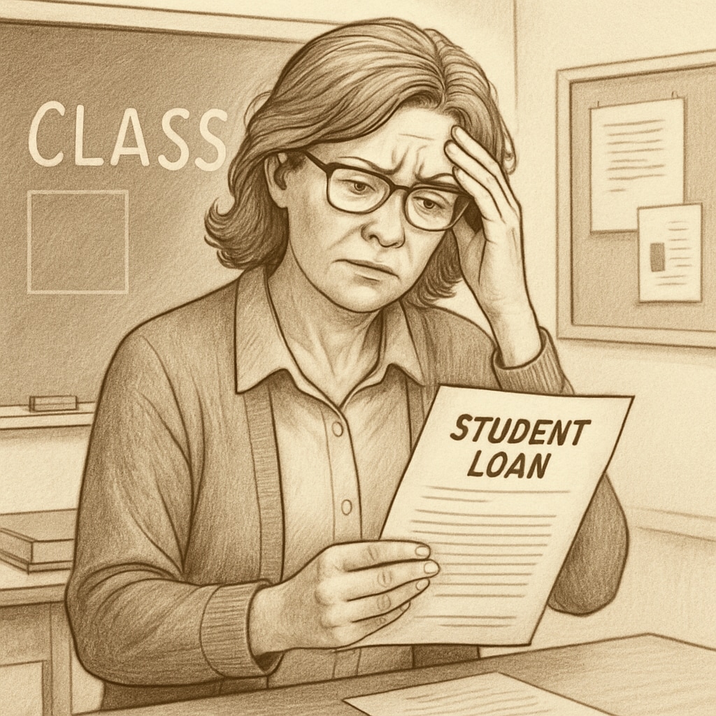 K12 educator reviewing SAVE plan student loan documents
