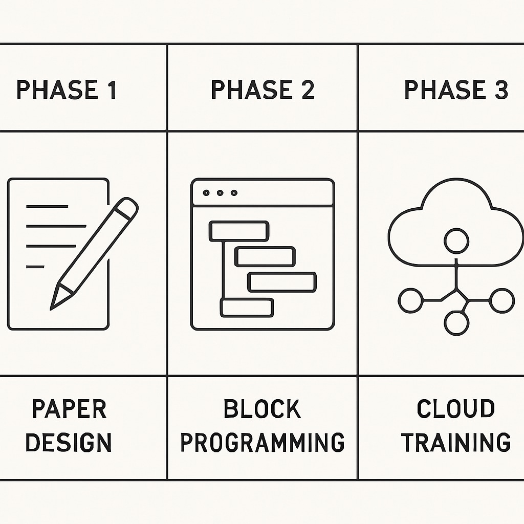 Resource-friendly AI education framework for interactive projects