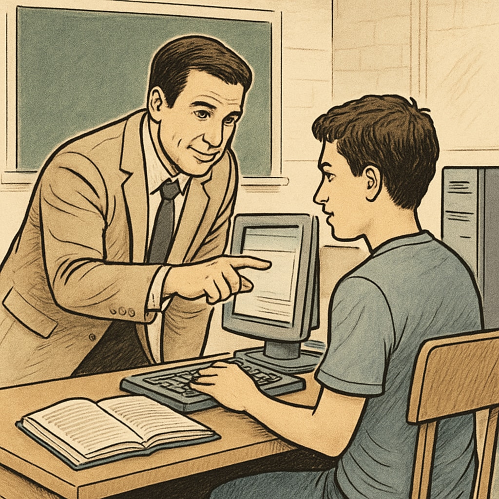 Educator facilitating self-directed learning development