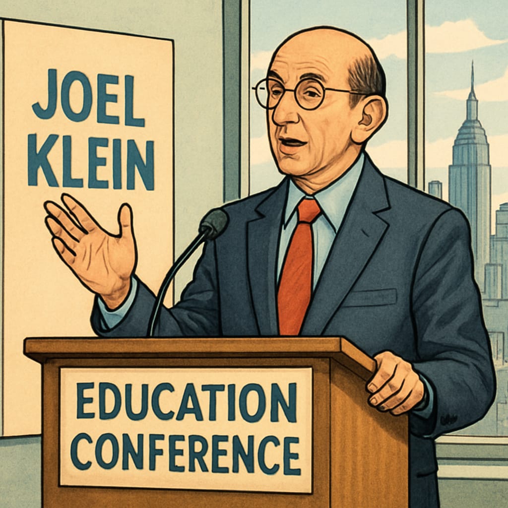 Joel Klein discussing NYC school reforms at education conference