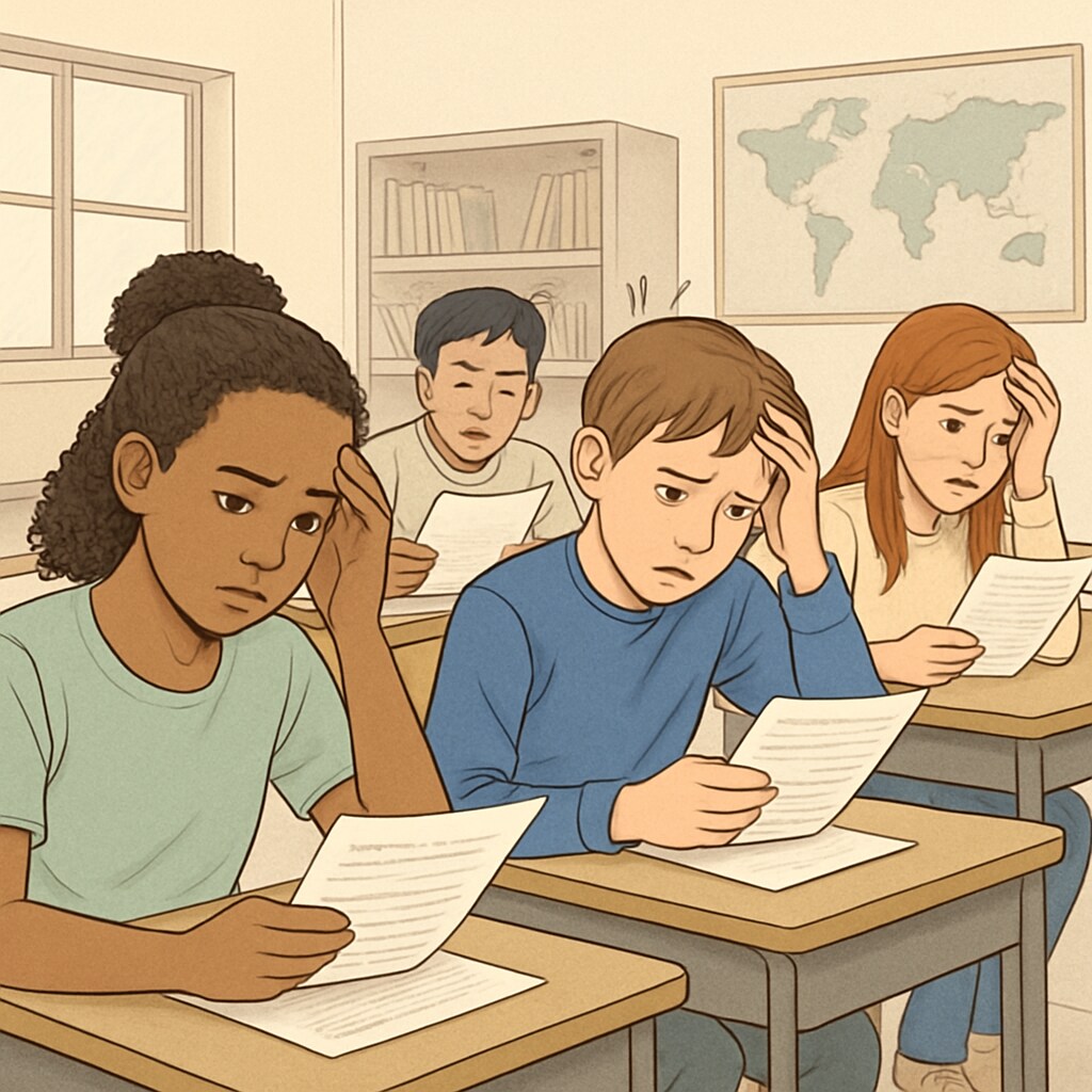 Students struggling with test pressure in traditional grading systems