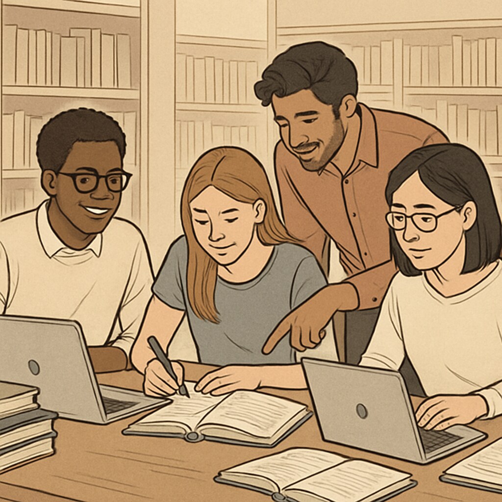 Early college admission students collaborating