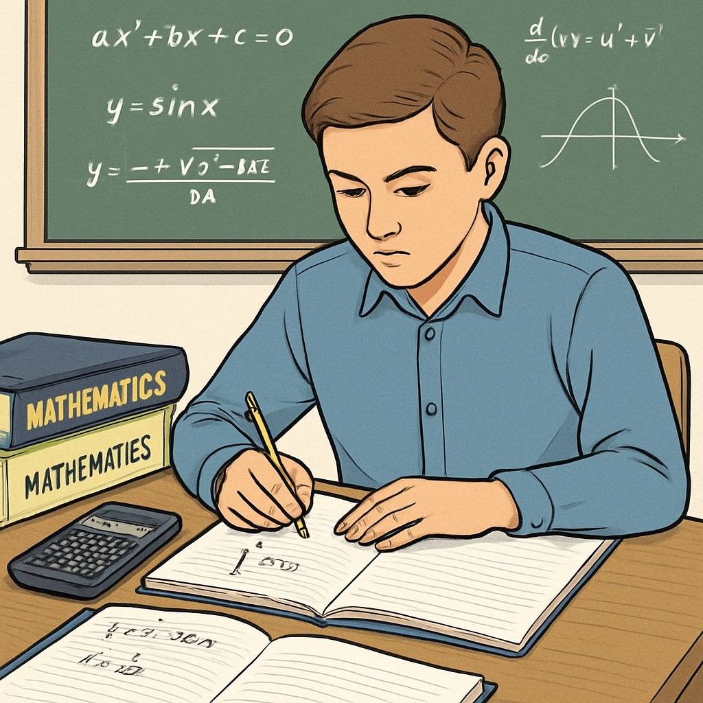 Academically accelerated teen working