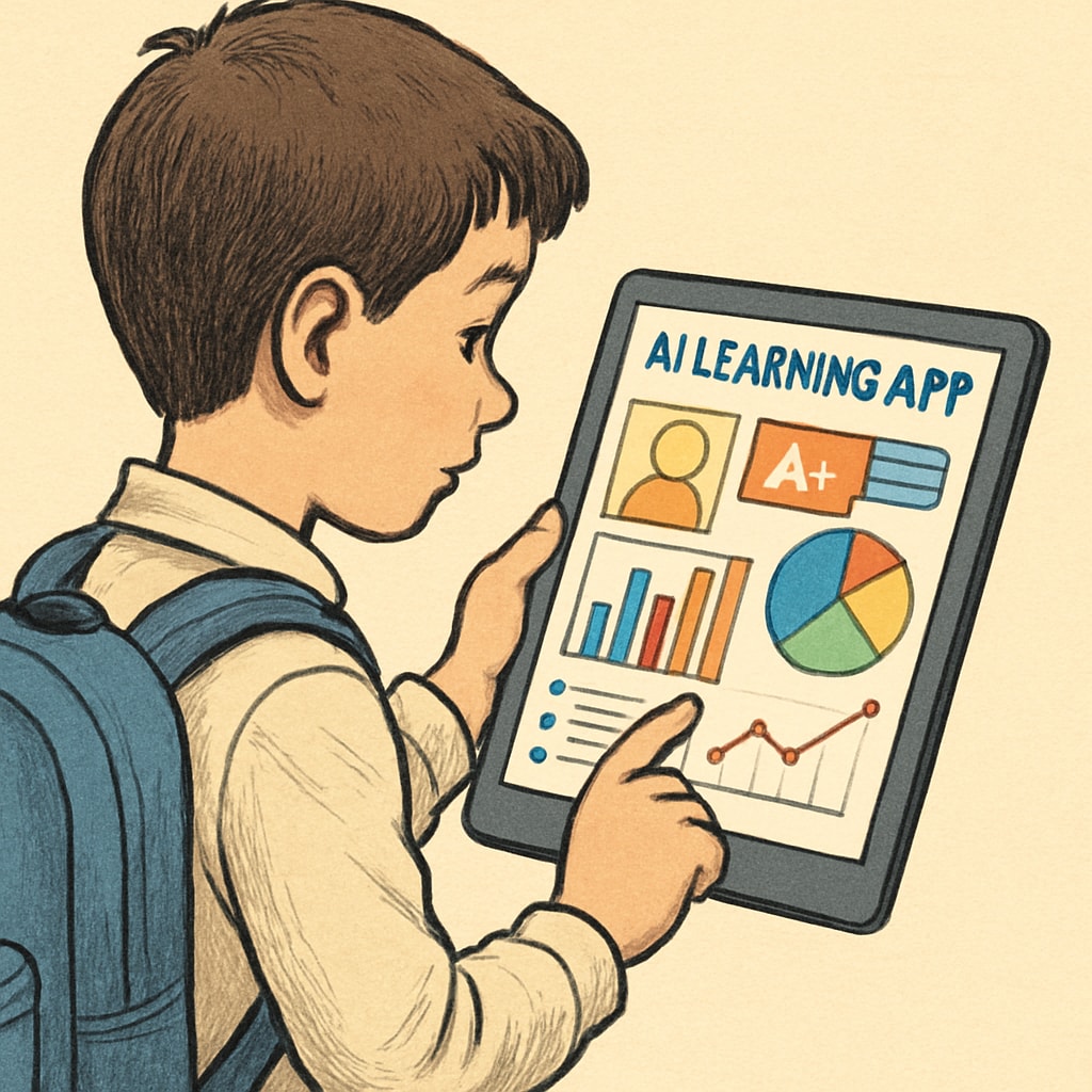 Student using AI-powered productivity application with feedback tracking