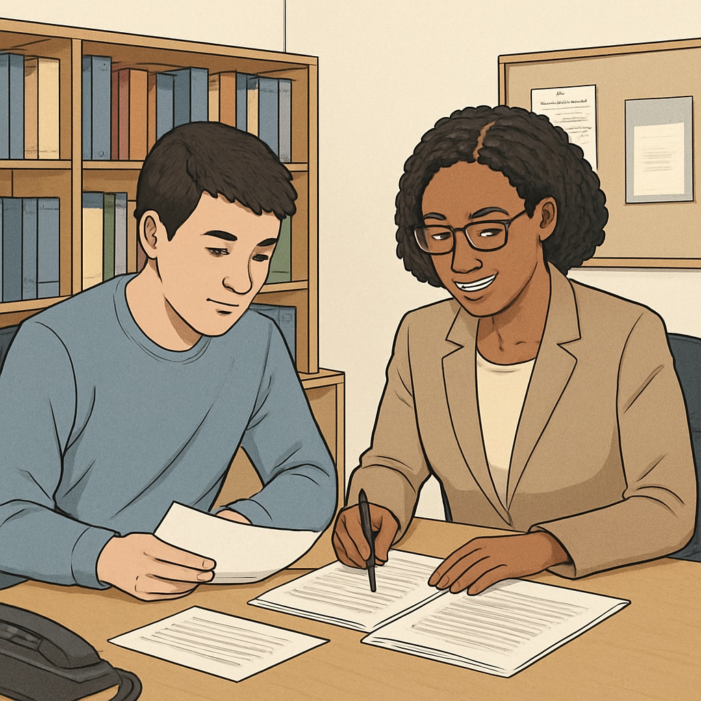 Academic advising session for degree completion