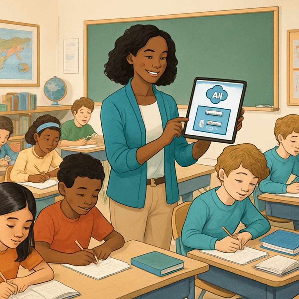 AI education tools for teacher time management in classroom setting