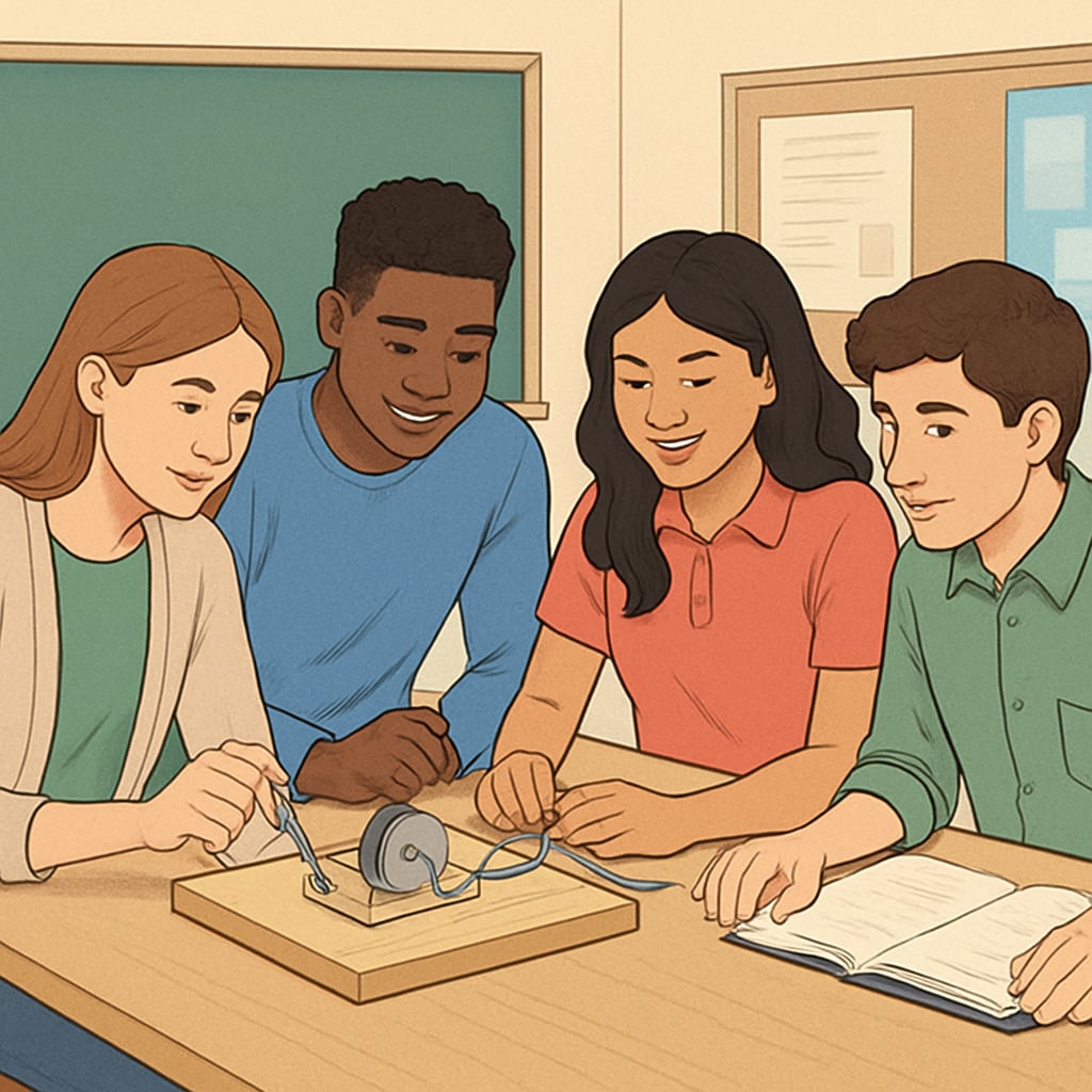 Students developing life skills through collaborative project