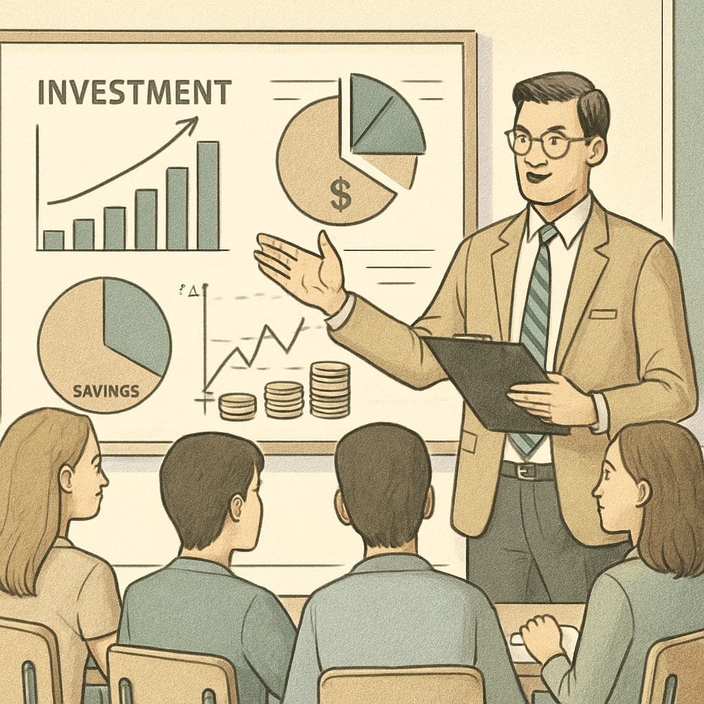 Practical financial literacy lesson in school