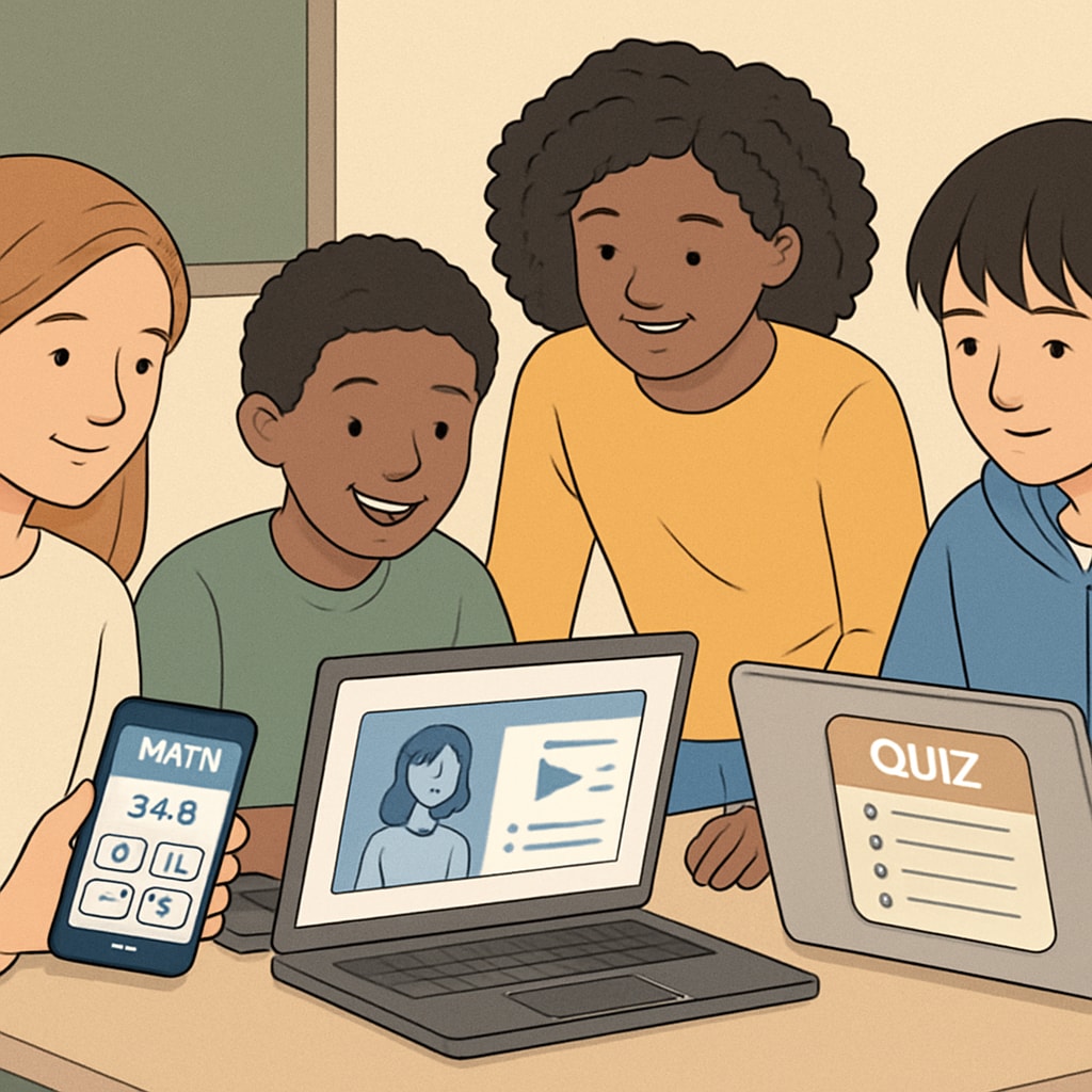 K12 students collaborating in online learning communities via Discord and WhatsApp