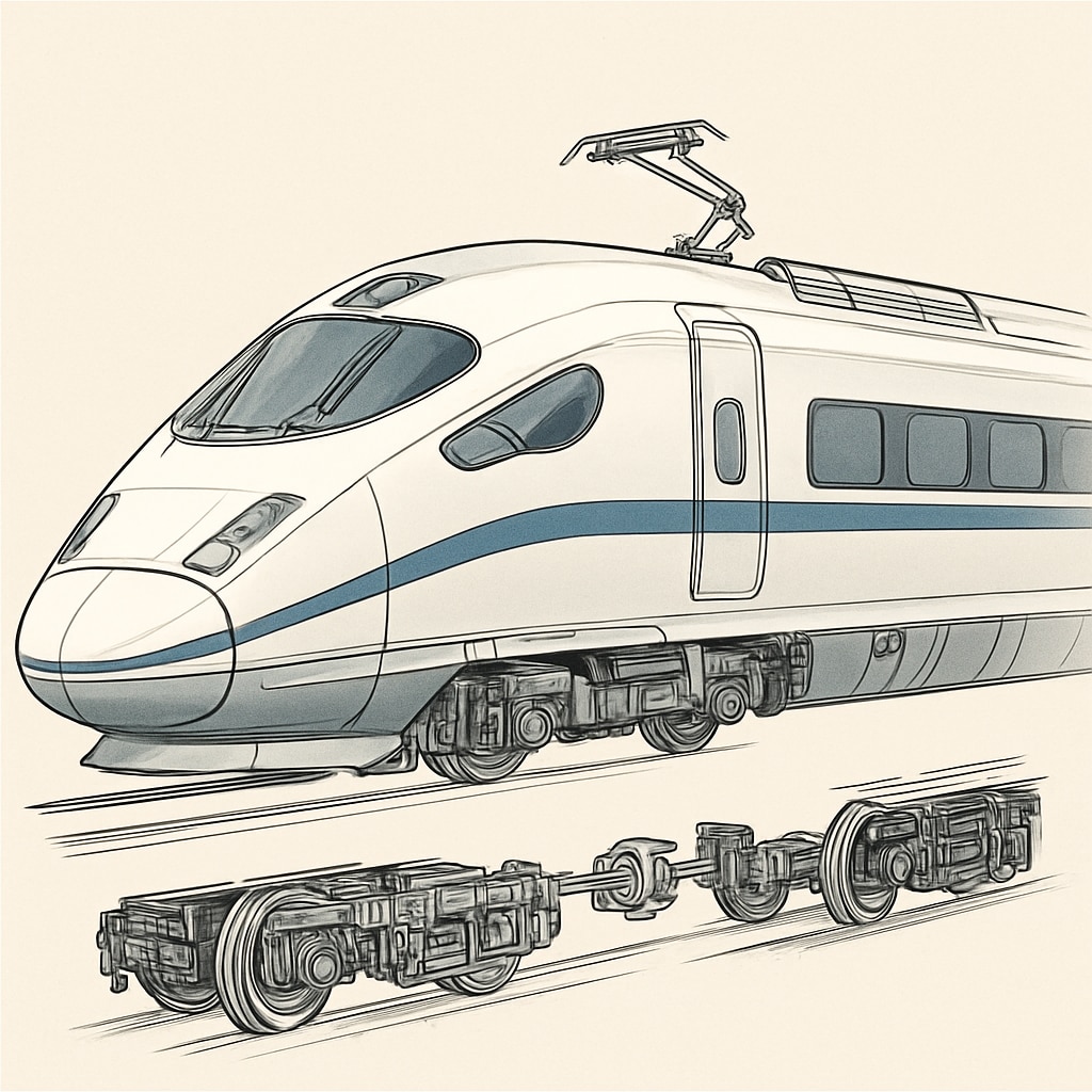 Modern railway transportation system showcasing mechanical engineering applications