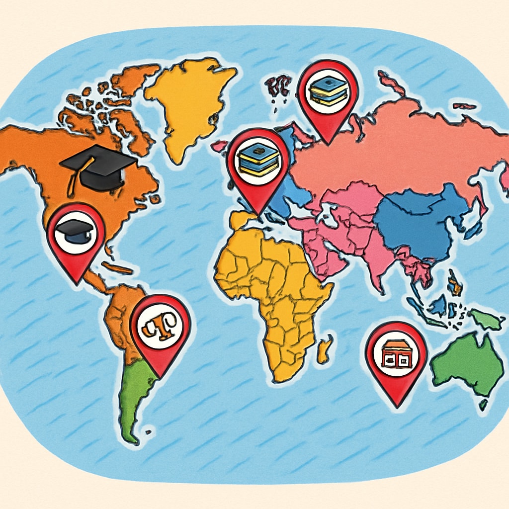 International study destinations for university preparation
