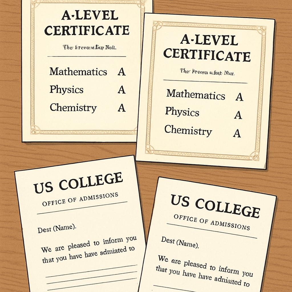 A-Level qualifications leading to US university admission