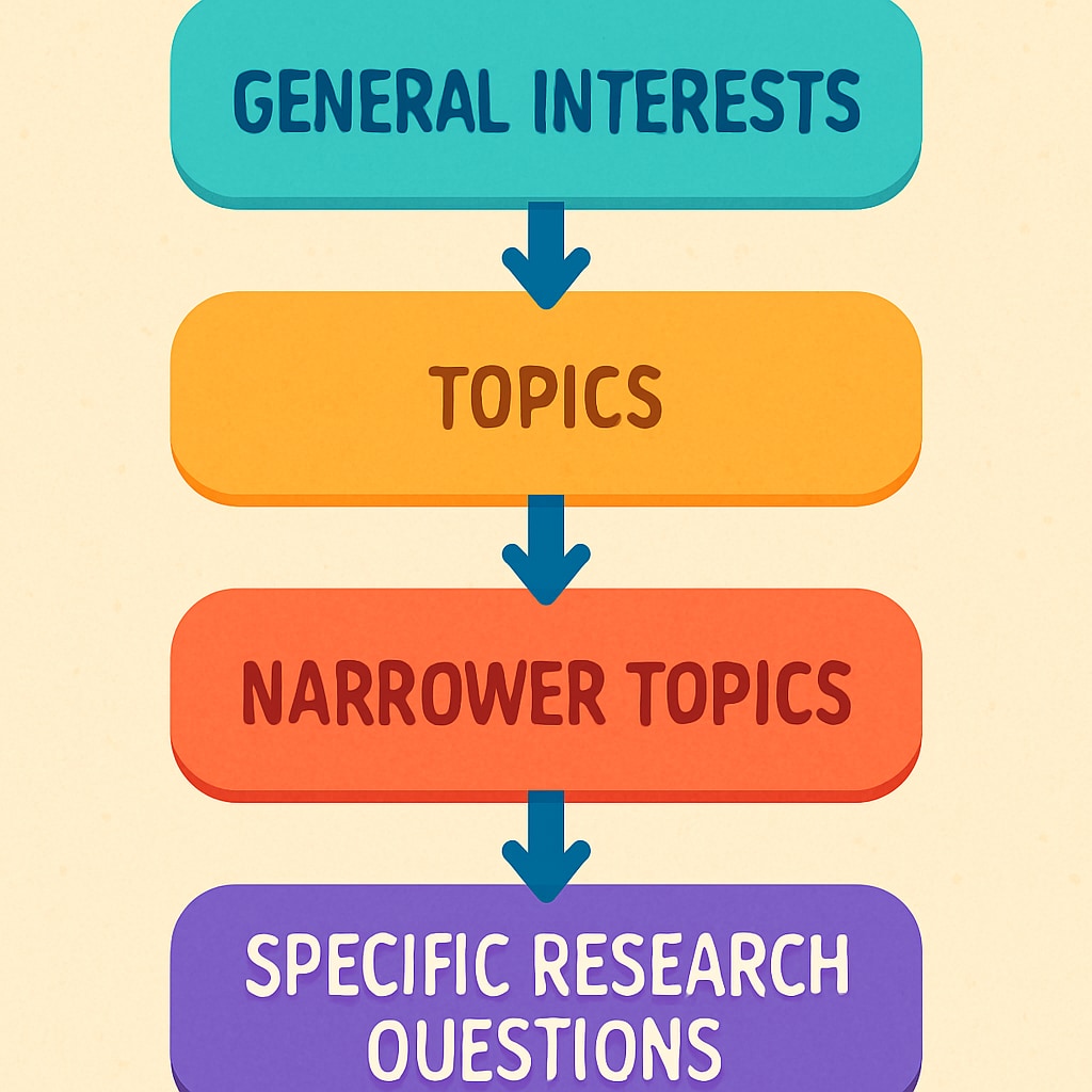 Research question formulation process visual guide