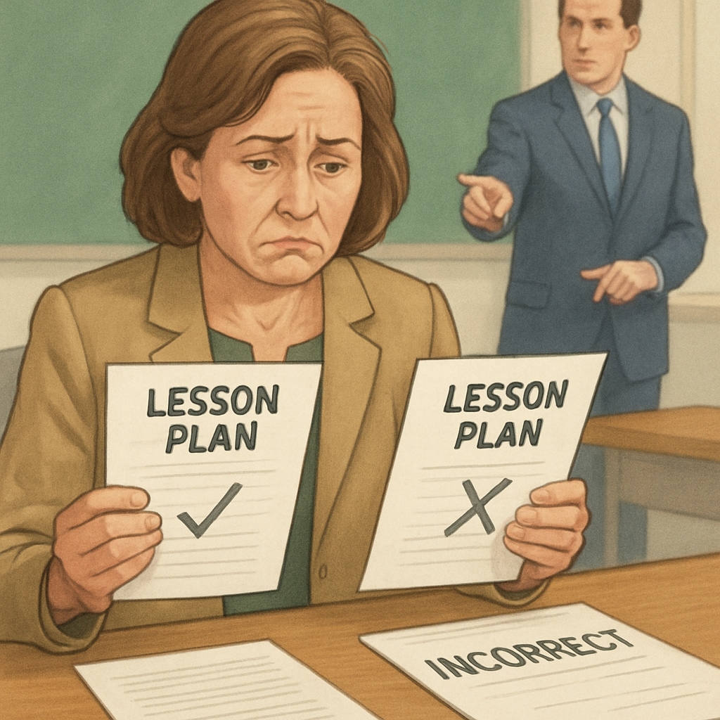 Teacher frustrated by academic supervisor's educational misguidance