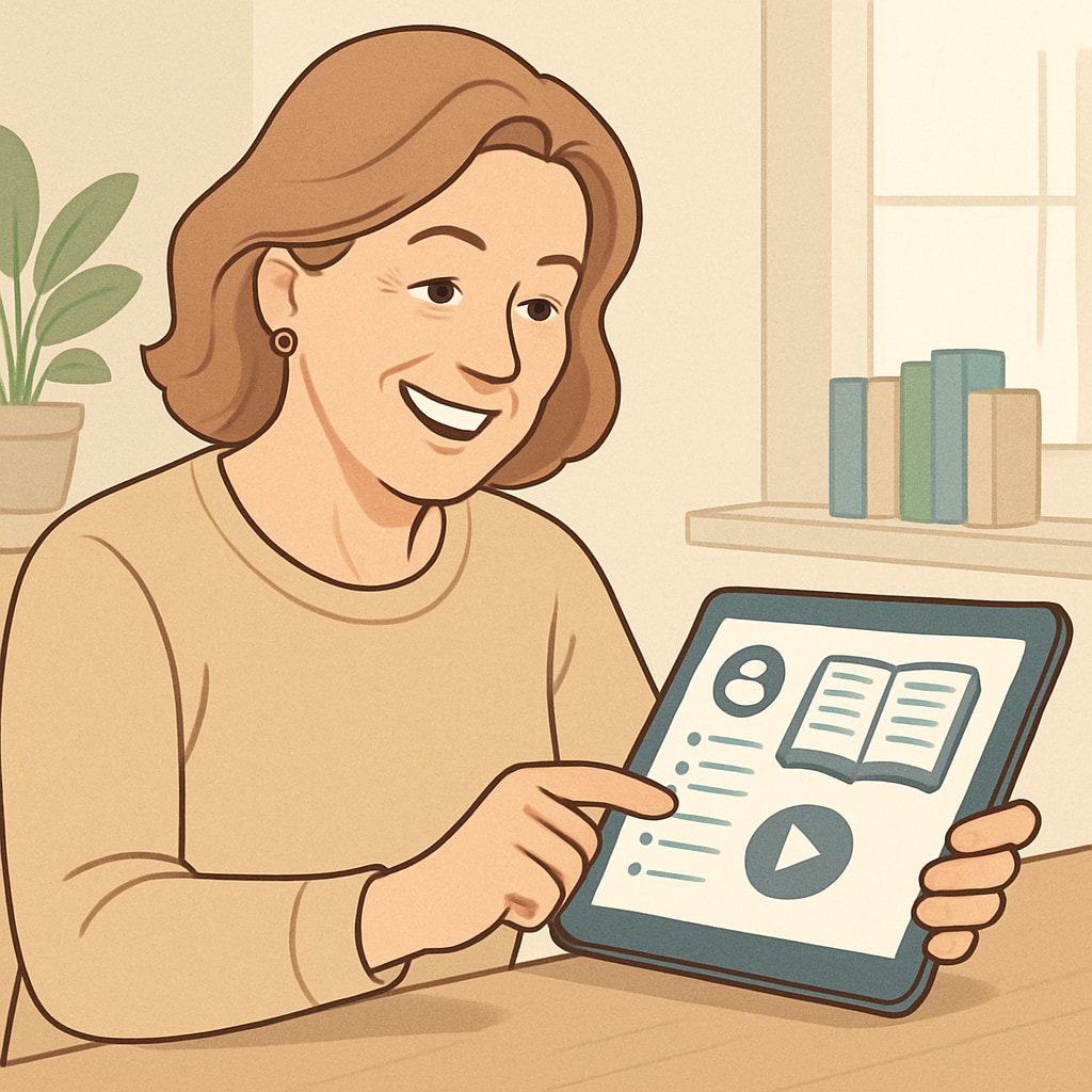 Adult overcoming learning difficulties through technology