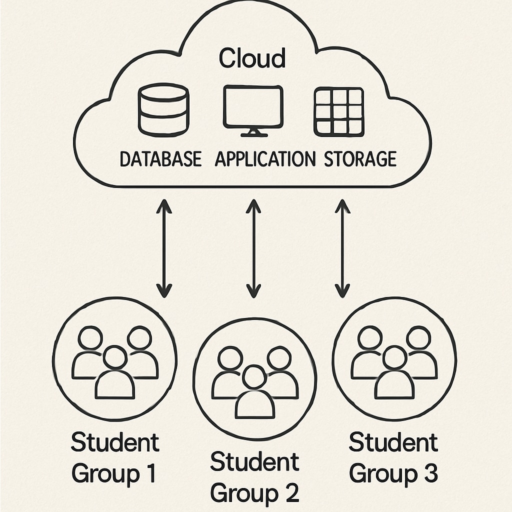 Cloud computing for collaborative AI education