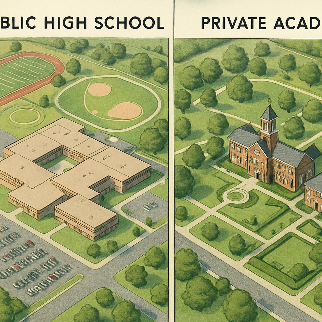 School choice comparison between public and private facilities