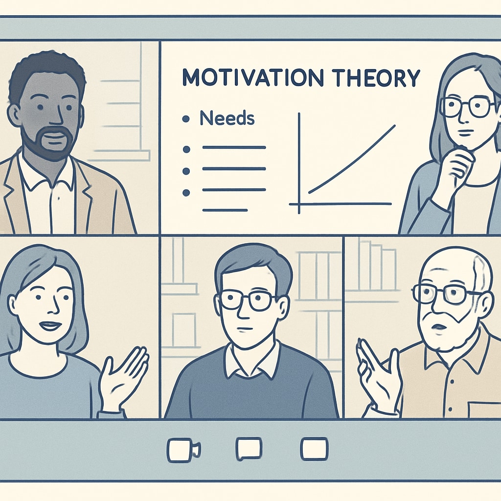 Online professional learning community exploring motivation theory applications