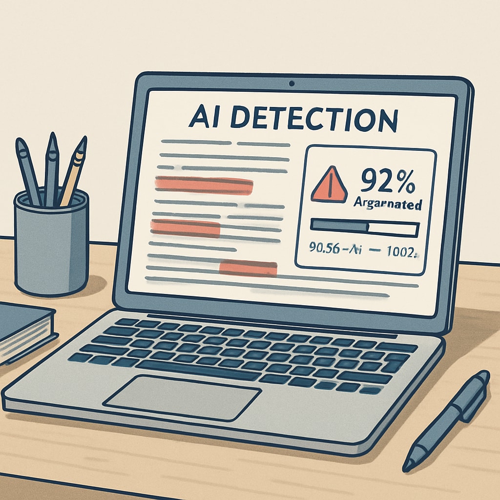 AI detector flagging content with false positive results