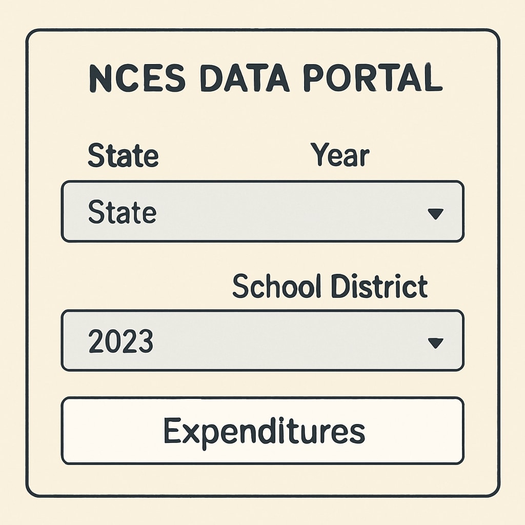 US government education spending data interface for academic research