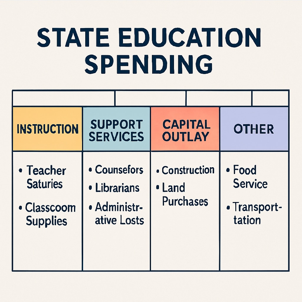 Education expenditure data variations across US states