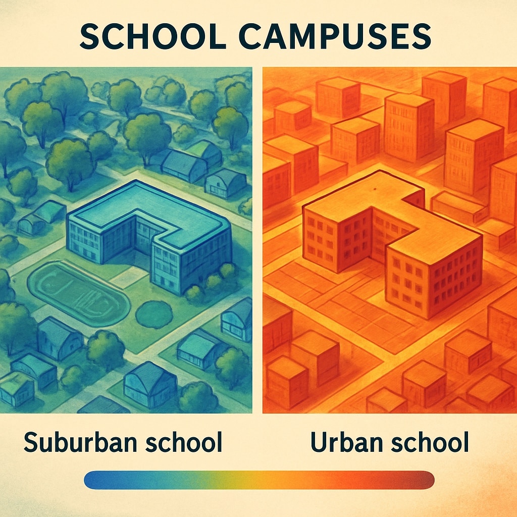 Thermal comparison of school temperature disparities in marginalized communities