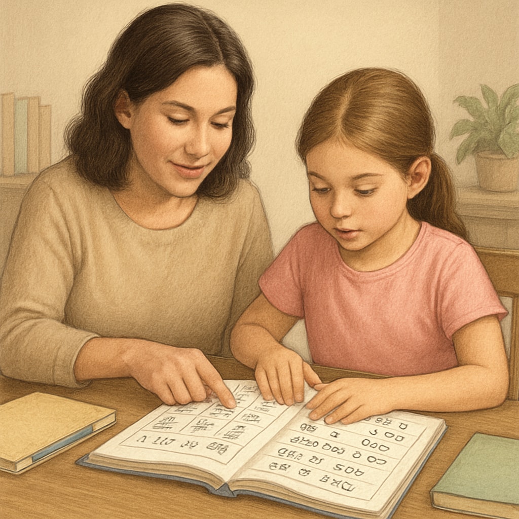 Family applying educational science for child development