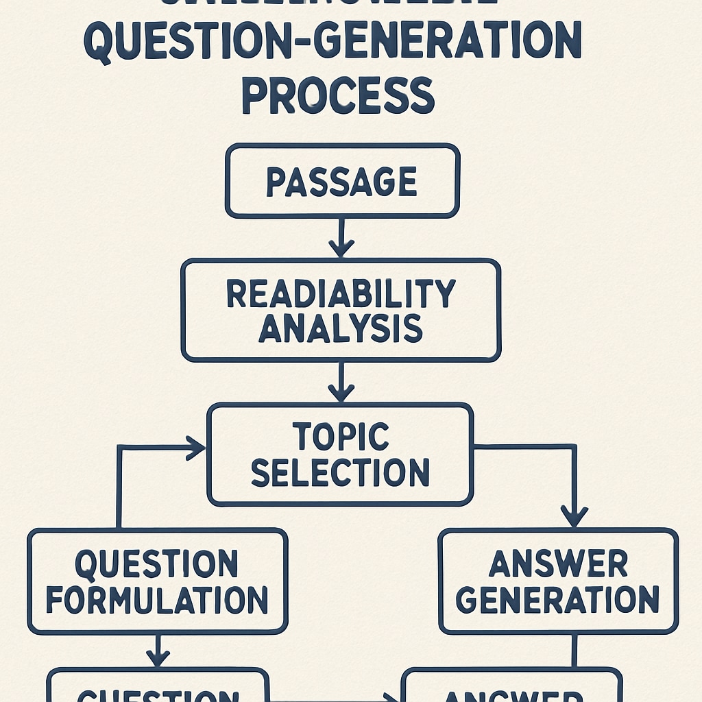 Flowchart diagram illustrating the extension's question-generation process Attention retention technology workflow in browser extension