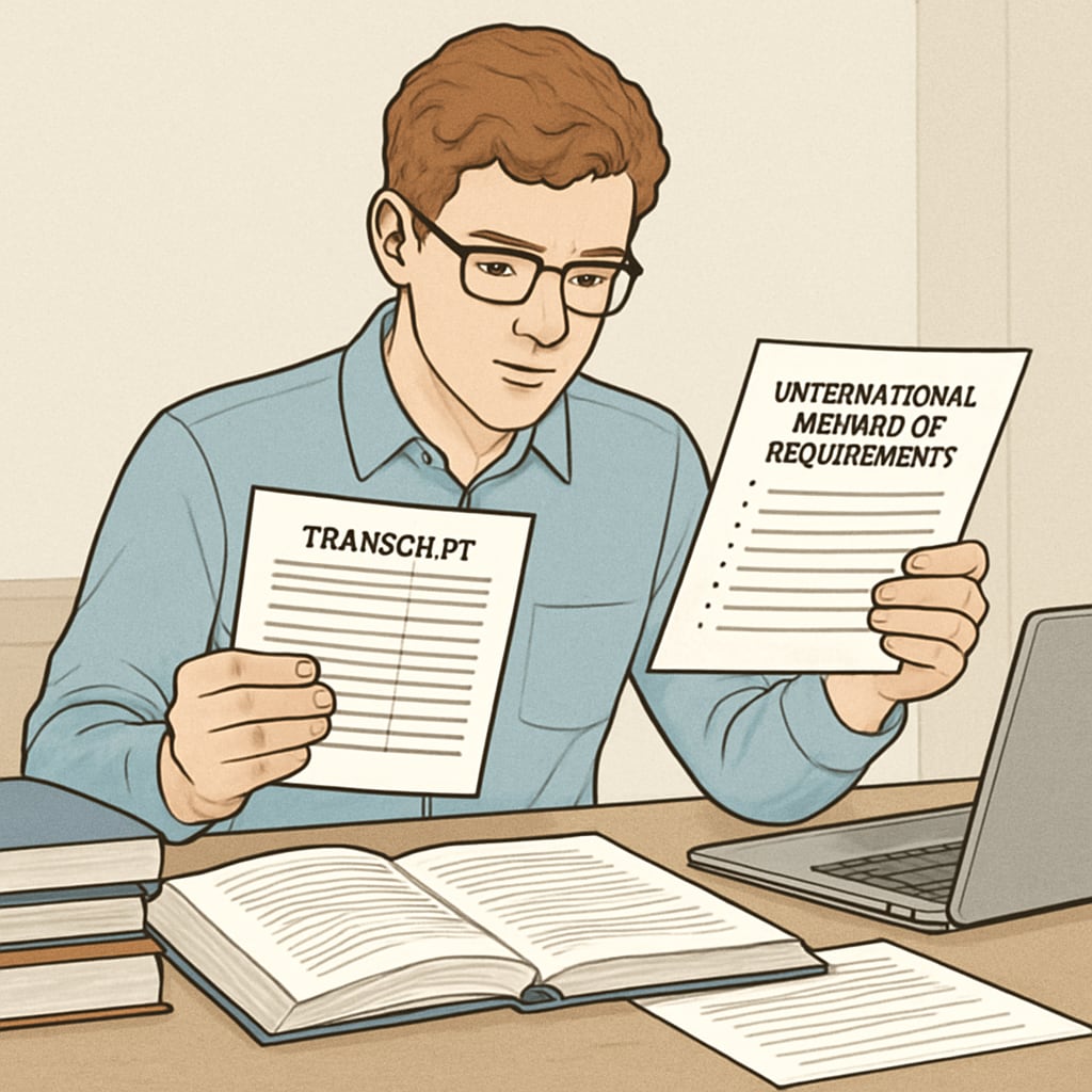 Mechanical engineering student analyzing study abroad requirements