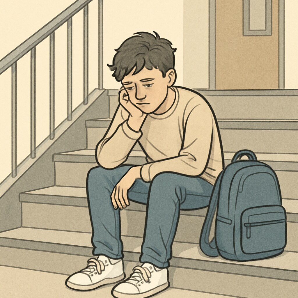 Teen experiencing mental health challenges at school